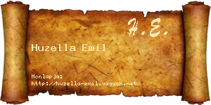 Huzella Emil névjegykártya